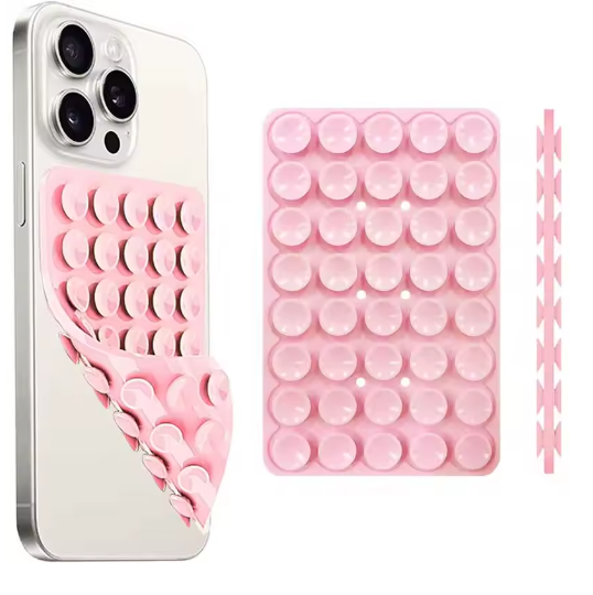 Silicone Suction Cup Phone Case Mount Double Sided Hands-Free Strong Grip Holder for Selfies and Videos for iPhone Android