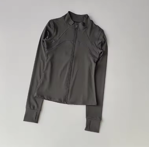 Yoga Suit Women's High-end Standing Collar Long Sleeved Sports Jacket Running Training Fitness Top Windproof Running Suit